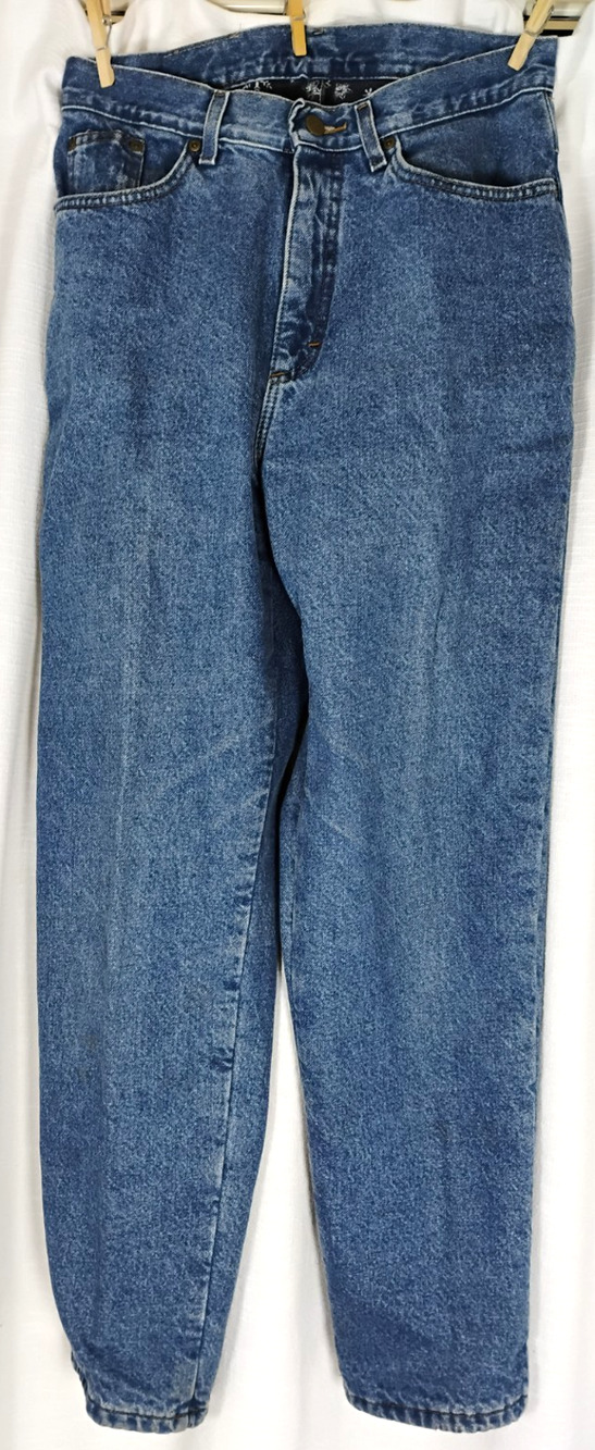 LL Bean Vintage Flannel Lined Jeans Made USA Straight Leg Winter Women's